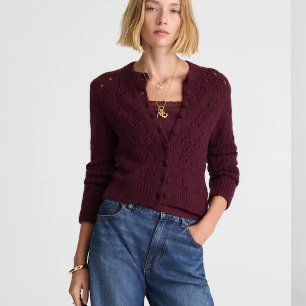 Madewell Pointelle-Stitch Cardigan